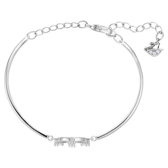 Thumbnail: North bangle Medium, White, Rhodium plated