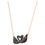 Thumbnail: Swarovski Iconic Swan necklace Swan, Black, Rose-gold tone plated