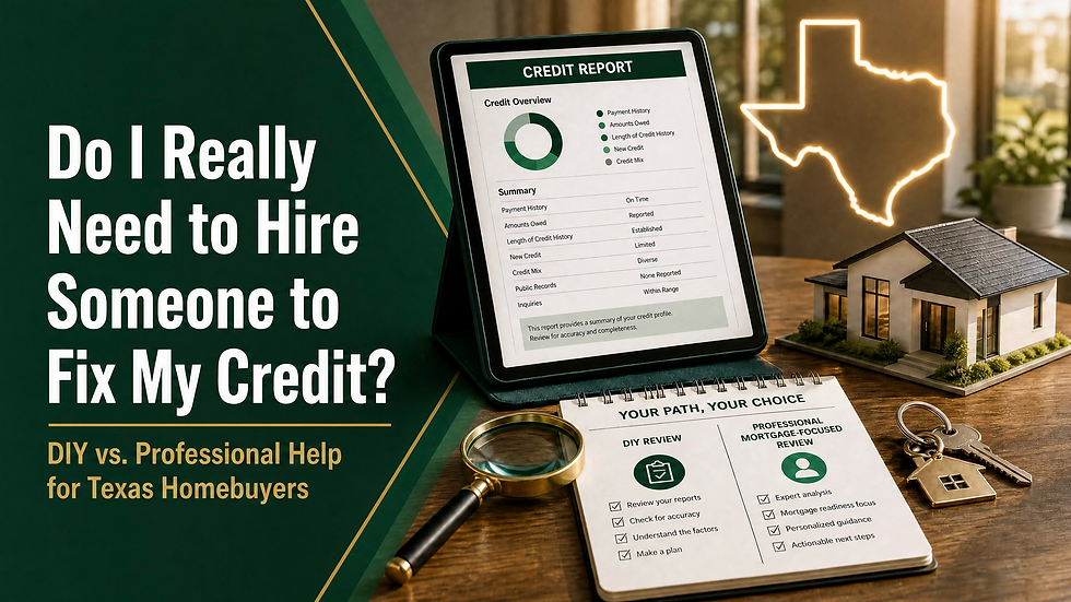 Do I Really Need to Hire Someone to Fix My Credit?