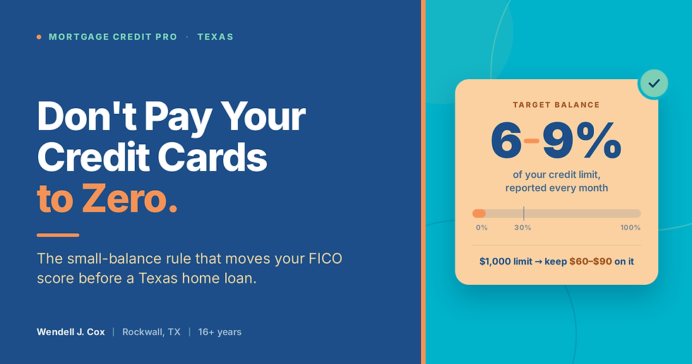 Pay Off Credit Cards Before Buying a House in Texas?