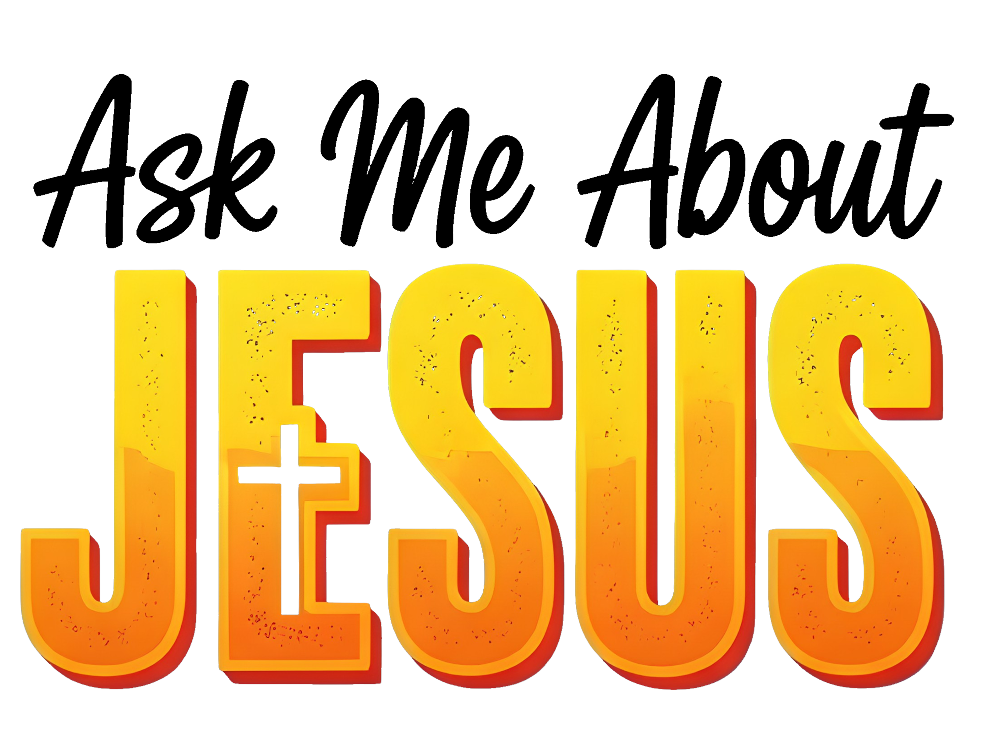Ask Me About Jesus - Sunset Sticker