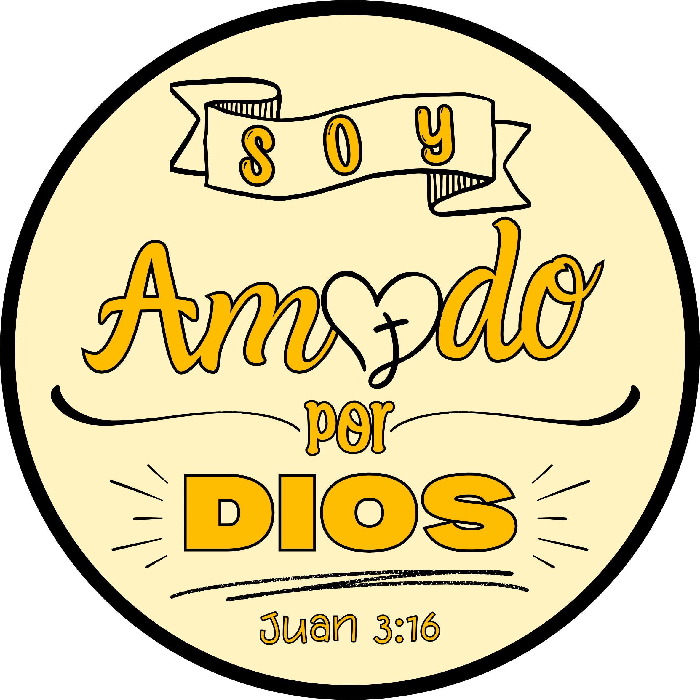 Soy Amado por Dios Pegatina