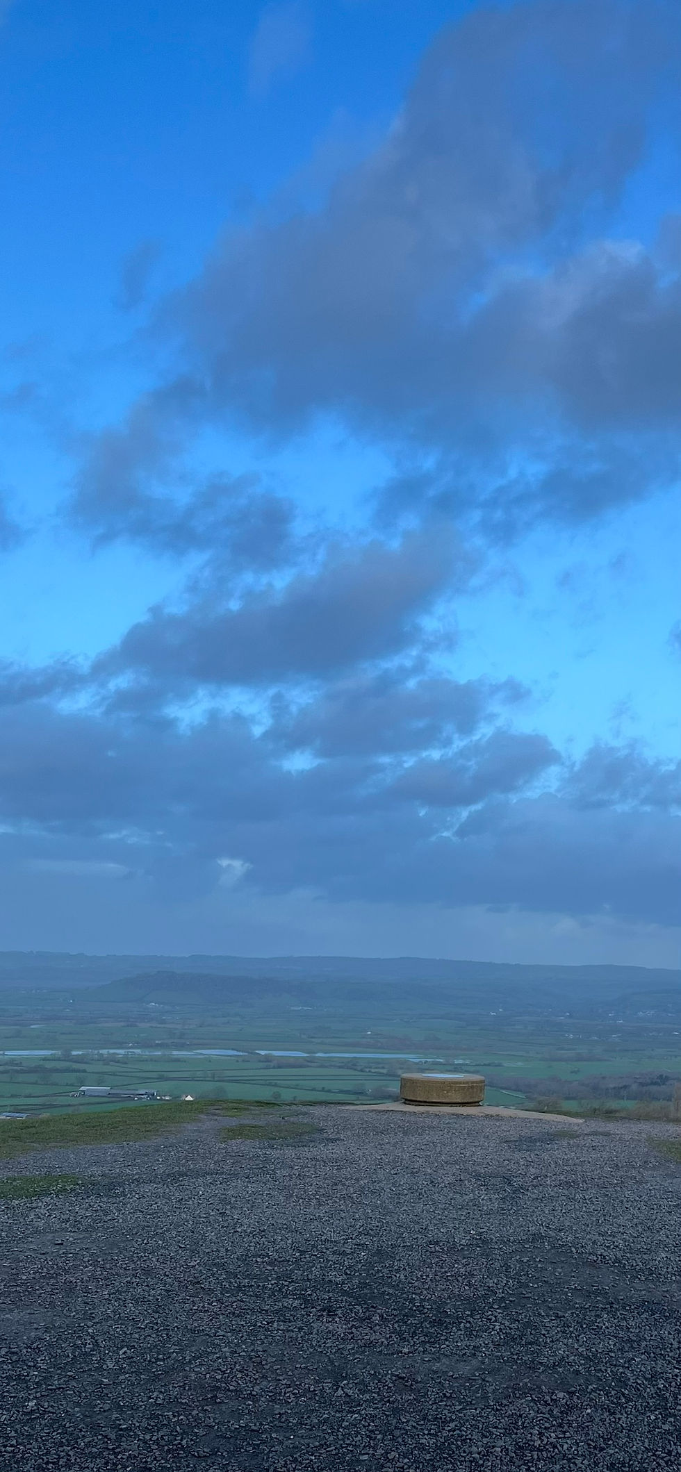 View of the sky from the Tor in Glastonbury