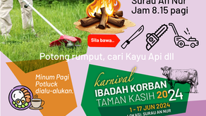 Gotong Royong Persediaan Karnival Ibadan Korban