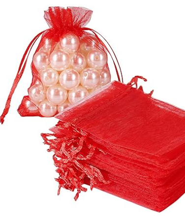 Little Red Organza Bags