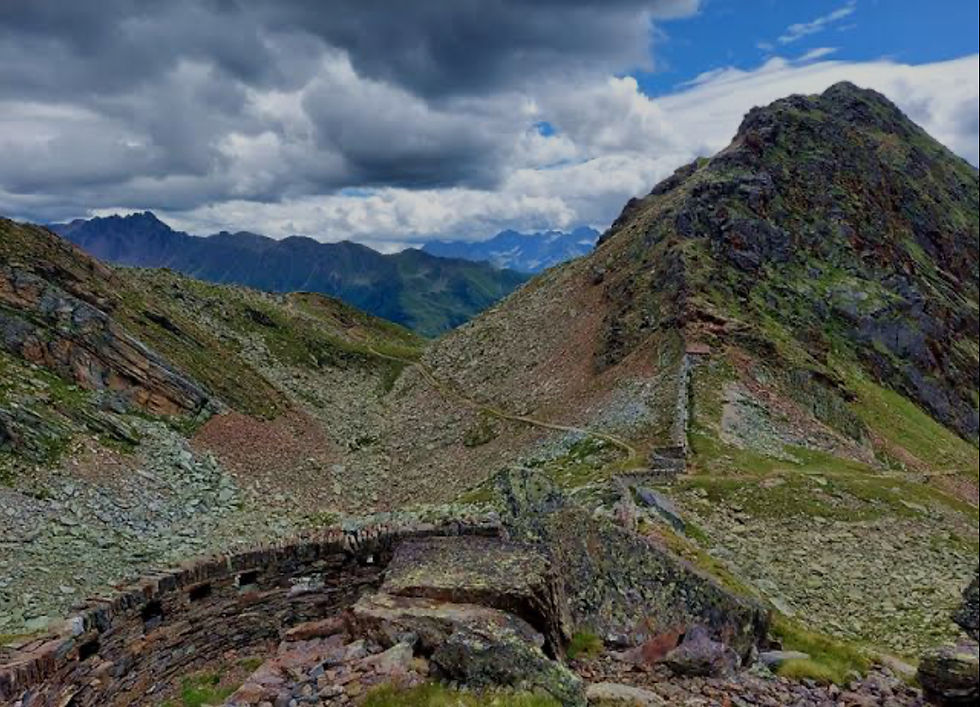 Al gavia tra trincee e passi (arancione)