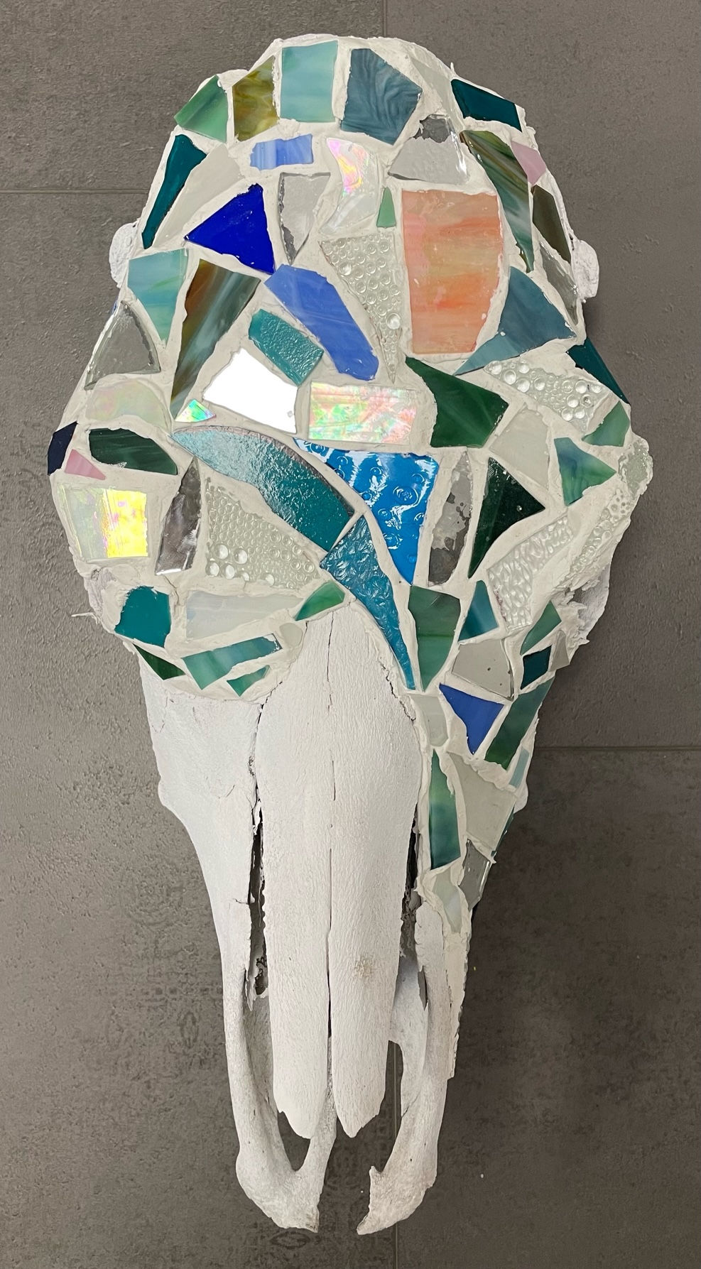 Mosaic Glass Skull