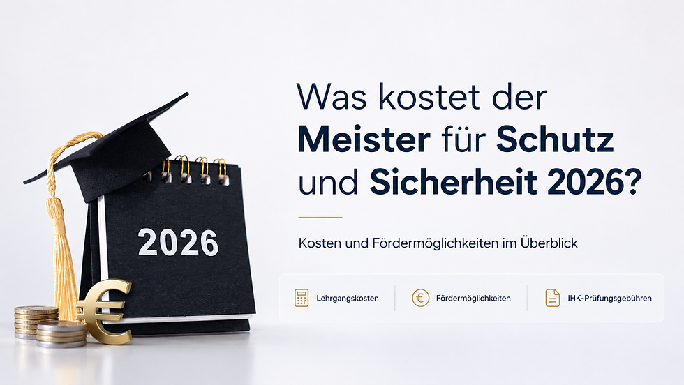 Kosten Meister für Schutz und Sicherheit Kurs