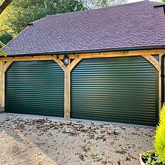 double black roller garage doors