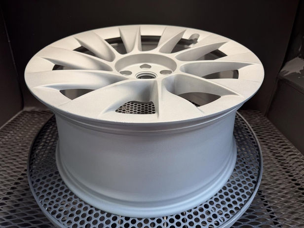 alloy wheel that has been stripped