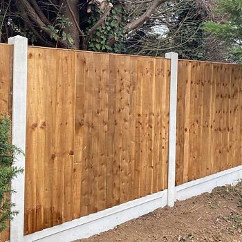 A close-boarded fence panels