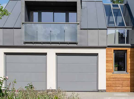 grey sectional doors