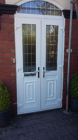 White double doors