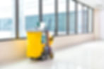 Janitorial cleaning cart with equipment