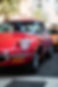 View of a red classic vehicle