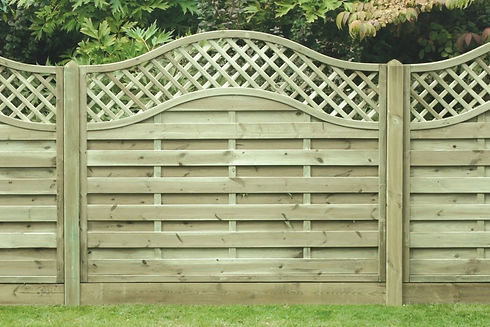 Fence designed with the help of lattice panels