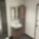 Modern bathroom with mirror