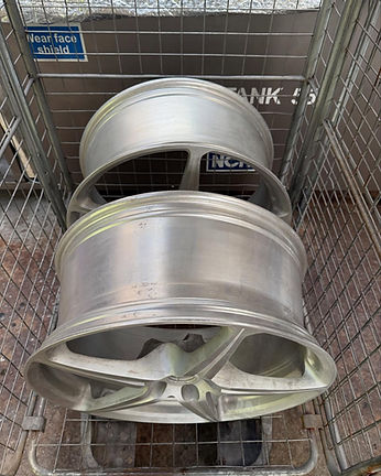 chemically stripped alloy wheels