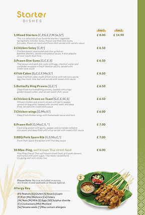Menu 2 thai kitchen