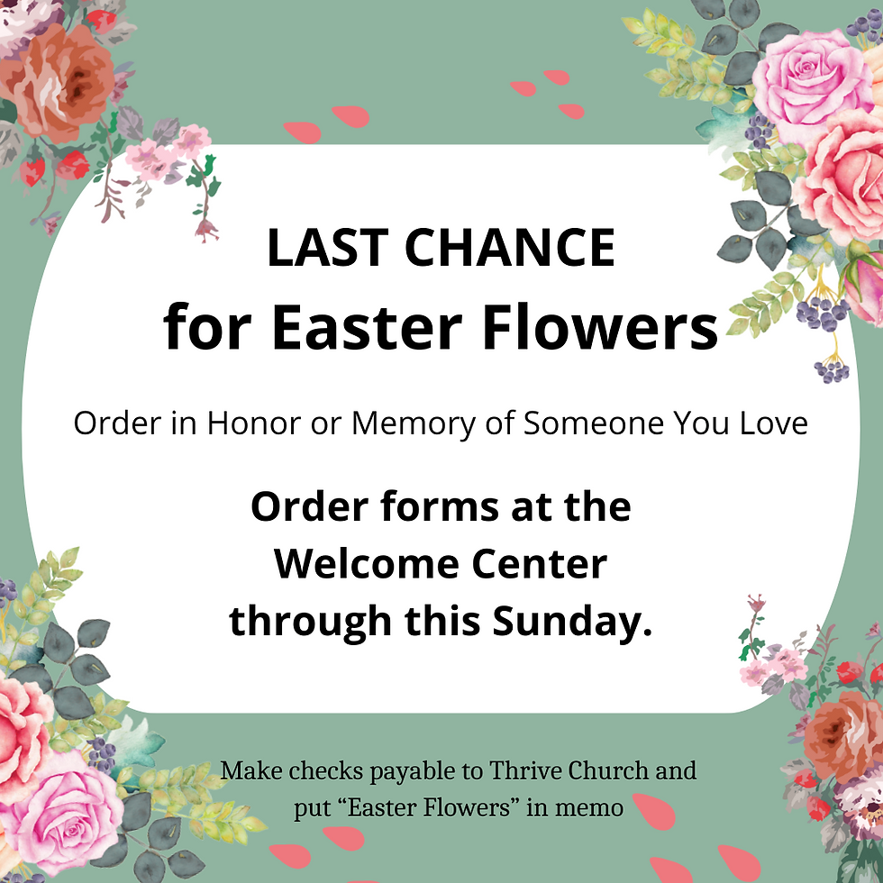 Easter Flower Orders