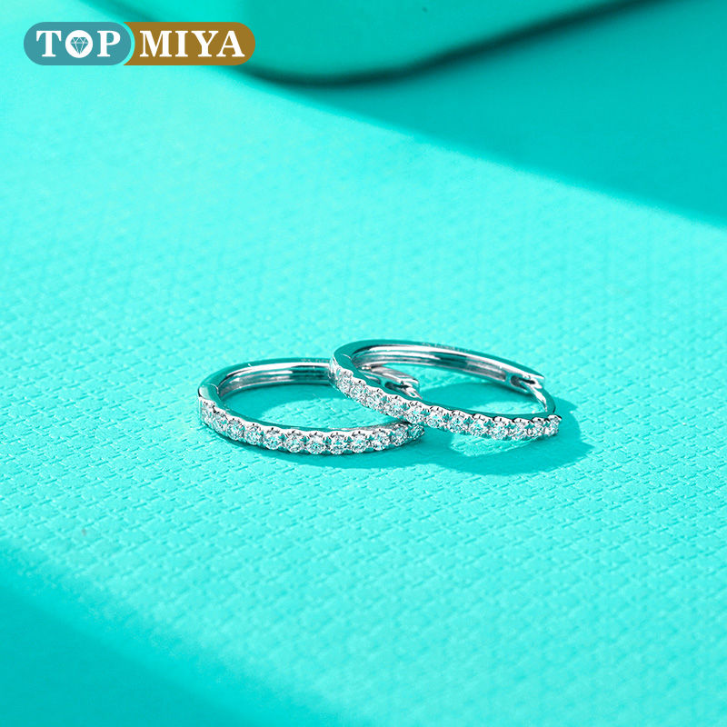 Thumbnail: Lab Grown Diamond Hoop Earrings