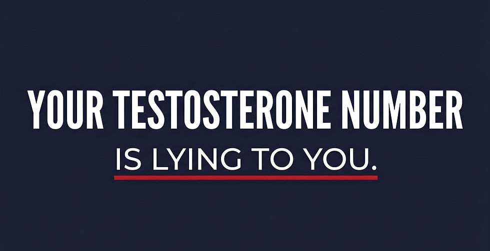 free vs total testosterone after 40 — your testosterone number is lying to you