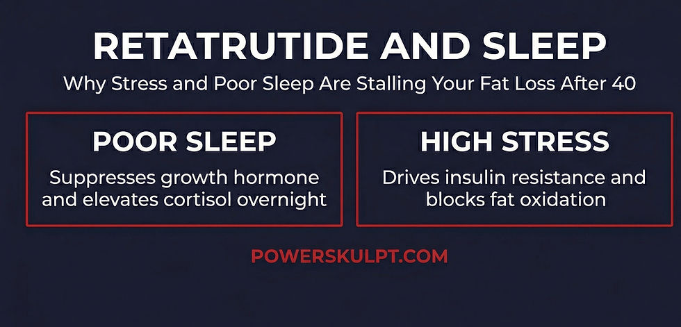 Retatrutide and sleep after 40 — how stress and poor sleep stall fat loss results