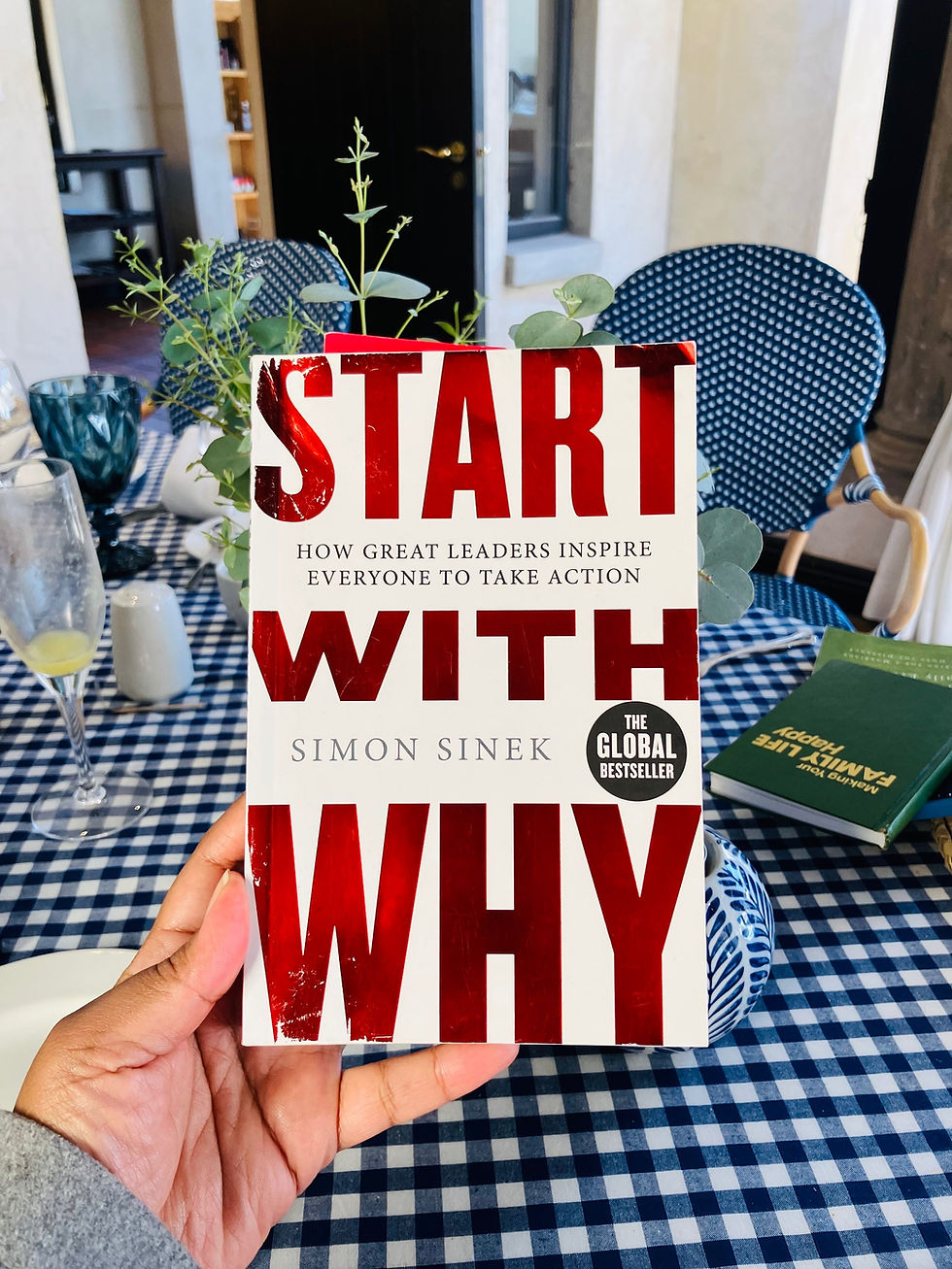 Reading book by Simon Sinek