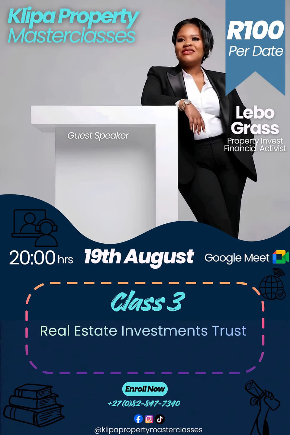 An upcoming masterclass poster