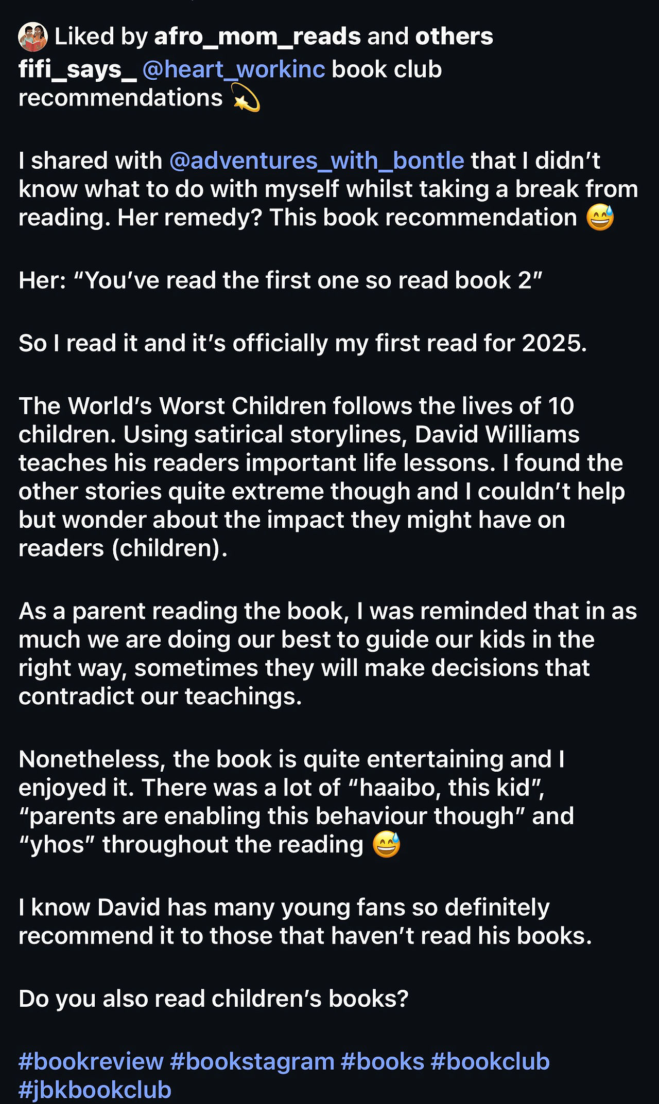 An Instagram reflection and book review