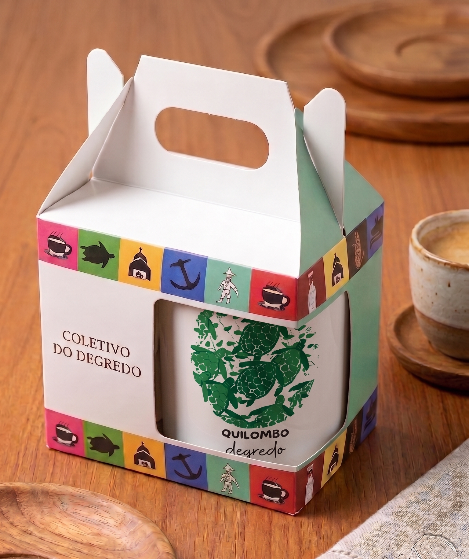 Coleção Canecas e embalagem personalizada | Tartaruga do Degredo