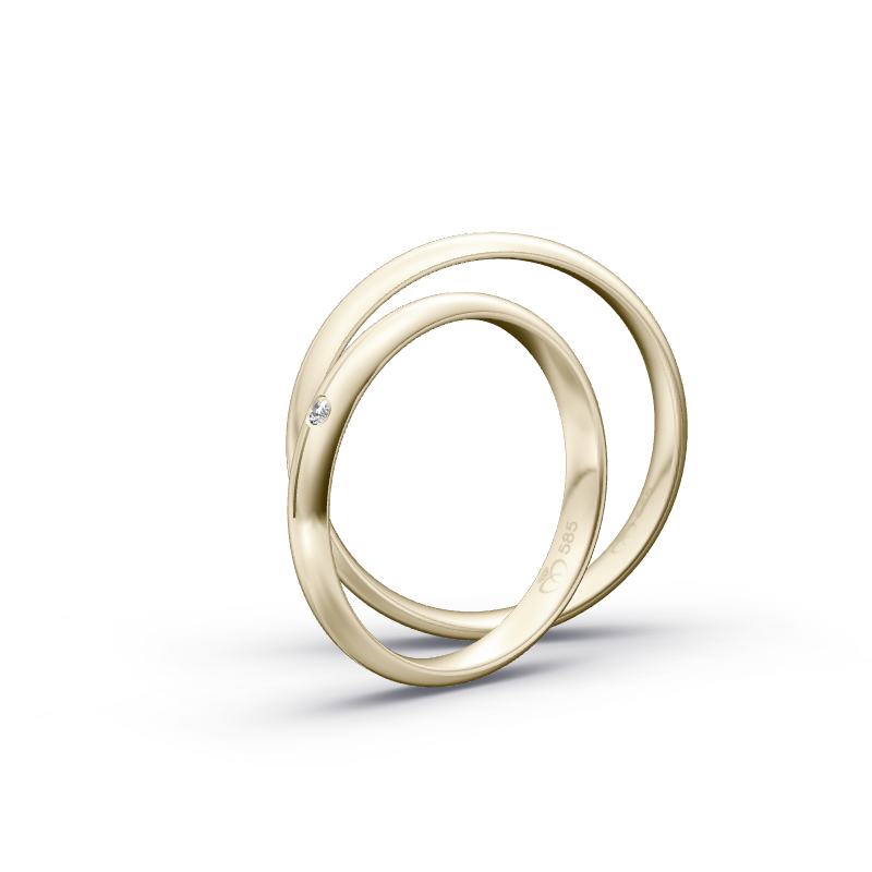Miniaturbild: Trauringe TL8351 - Chamois (Altweißgold)