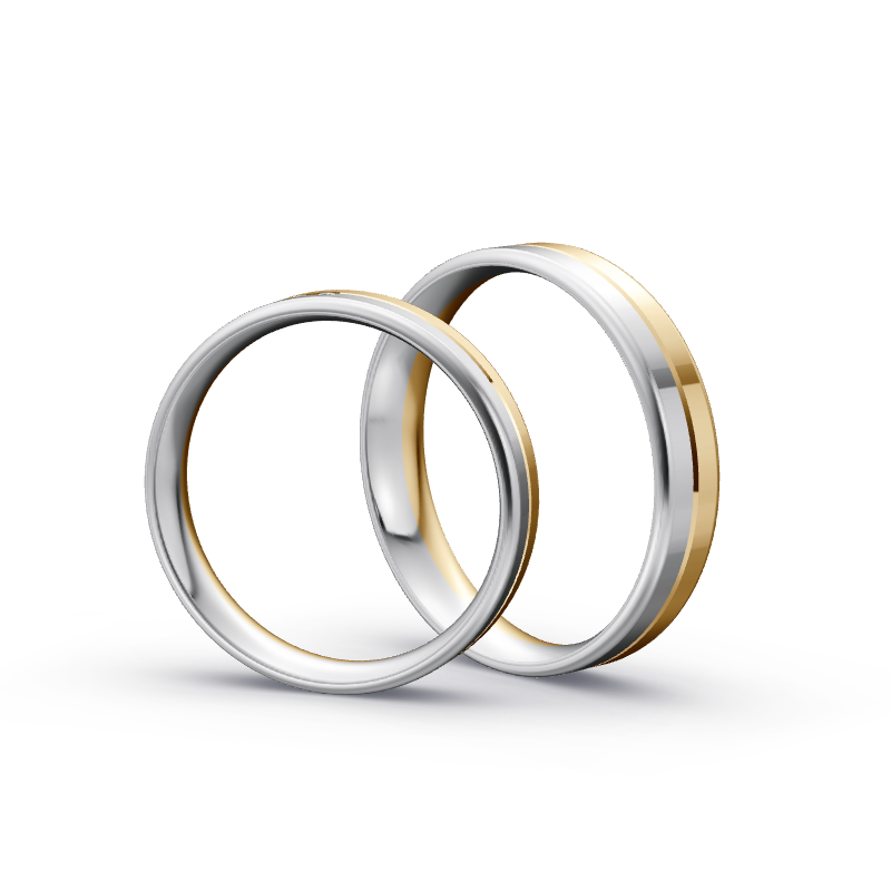 Miniaturbild: Trauringe TL6528 - Gelbgold/Weißgold