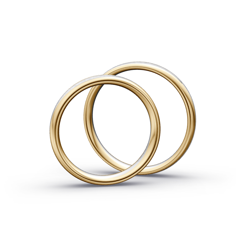 Miniaturbild: Trauringe TL3327 - Gelbgold/Weißgold
