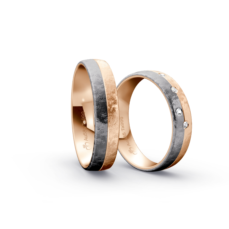 Miniaturbild: Trauringe TL3236 - Tantal/Rotgold