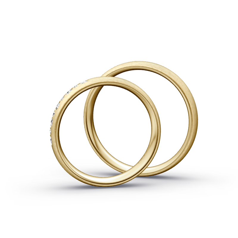 Miniaturbild: Trauringe TL6152 - Gelbgold (Fliesmatt) | Eheringe aus Gold