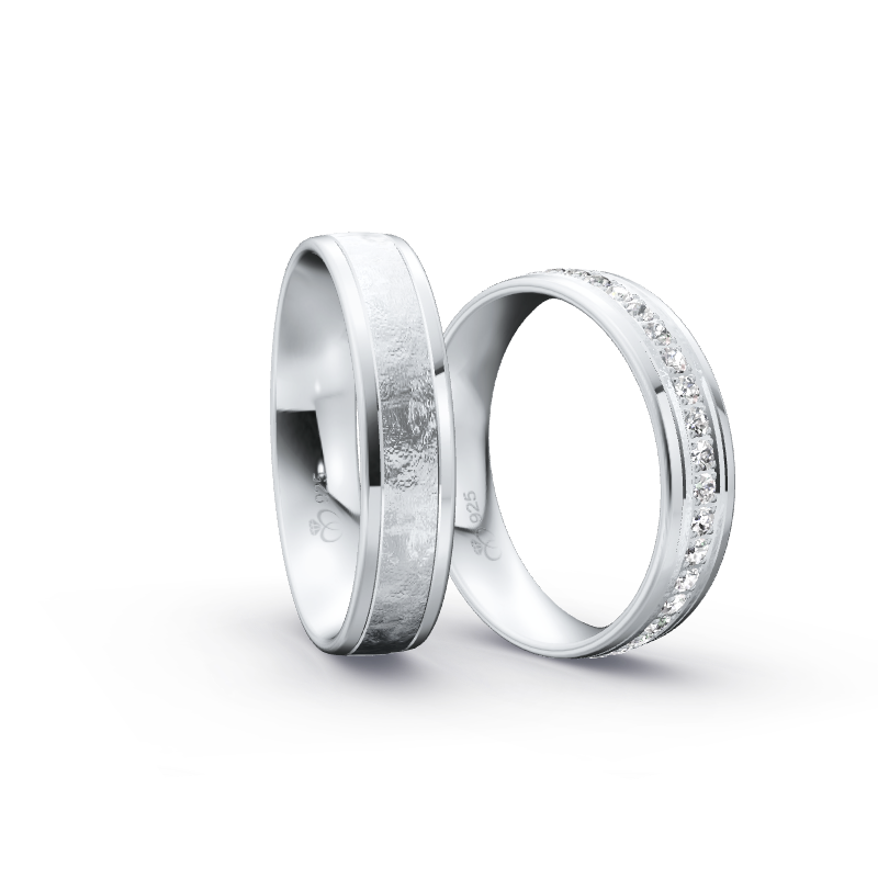 Miniaturbild: Ringpaar TL9266 - Silber