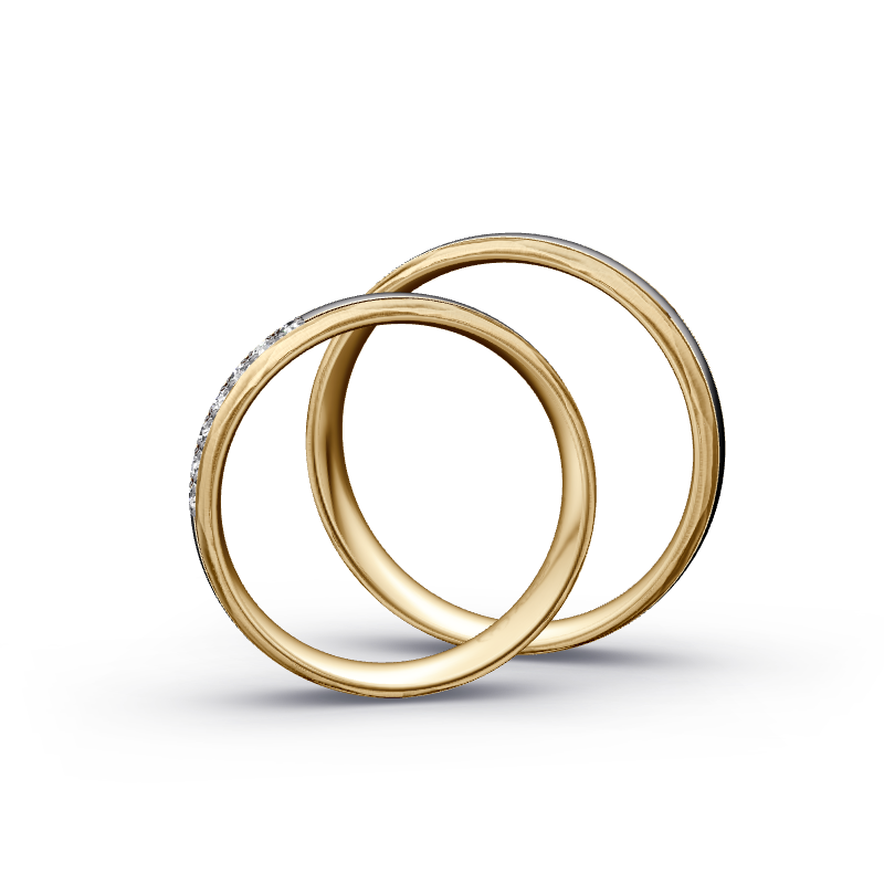 Miniaturbild: Trauringe TL2329 - Tantal/Gelbgold