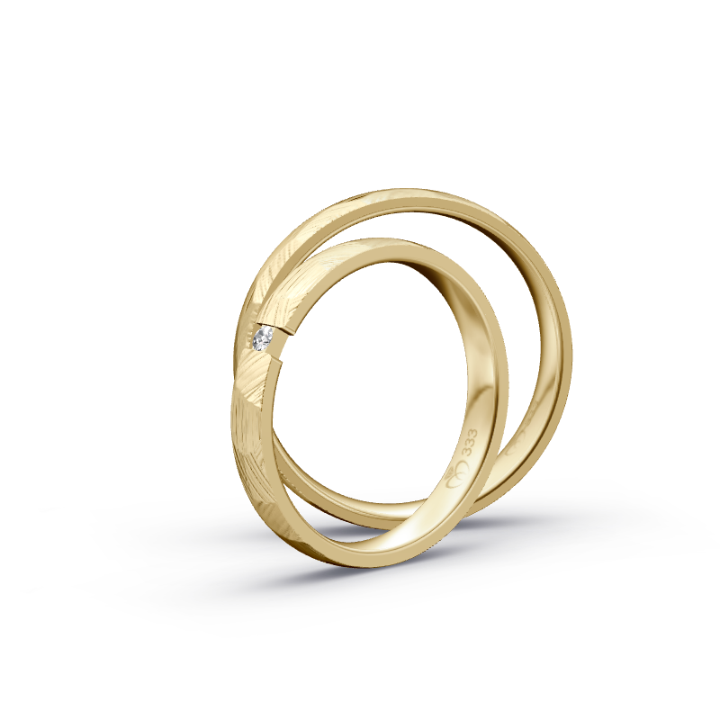 Miniaturbild: Trauringe TL8031 - Gelbgold (Fels) | Eheringe aus Gold