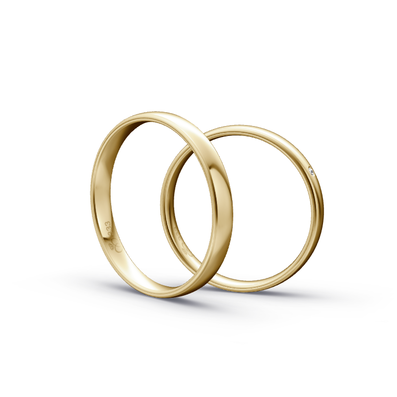 Miniaturbild: Trauringe TL8745 - Gelbgold (Poliert) | Eheringe aus Gold