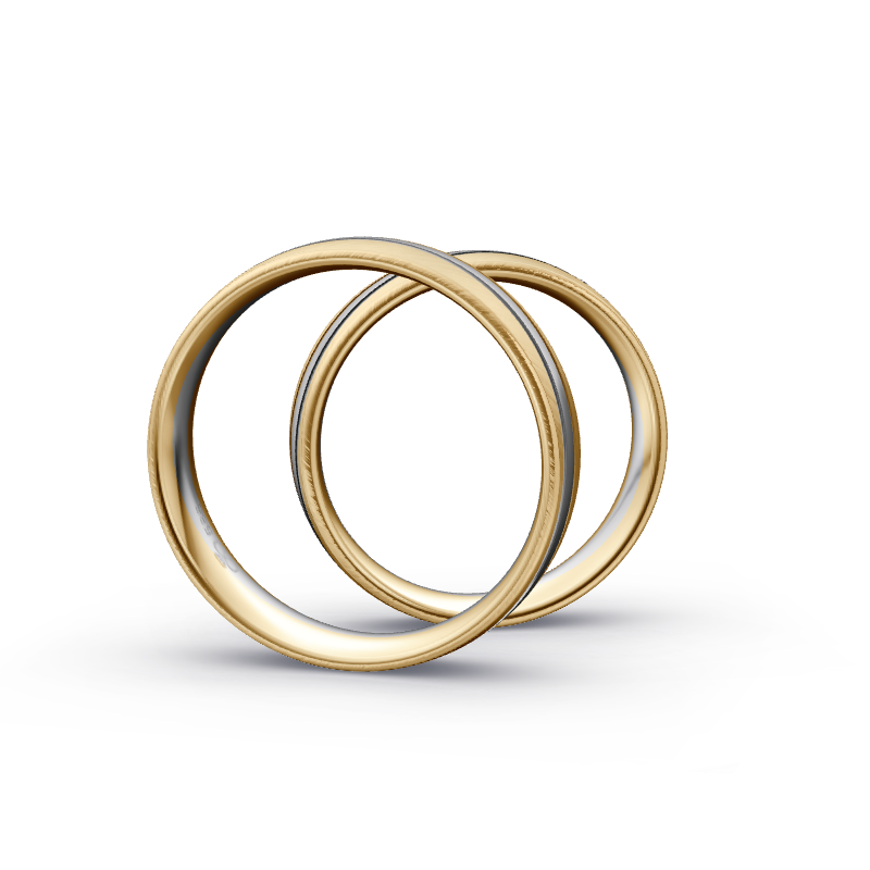 Miniaturbild: Trauringe TL8577 - Gelbgold/Weißgold