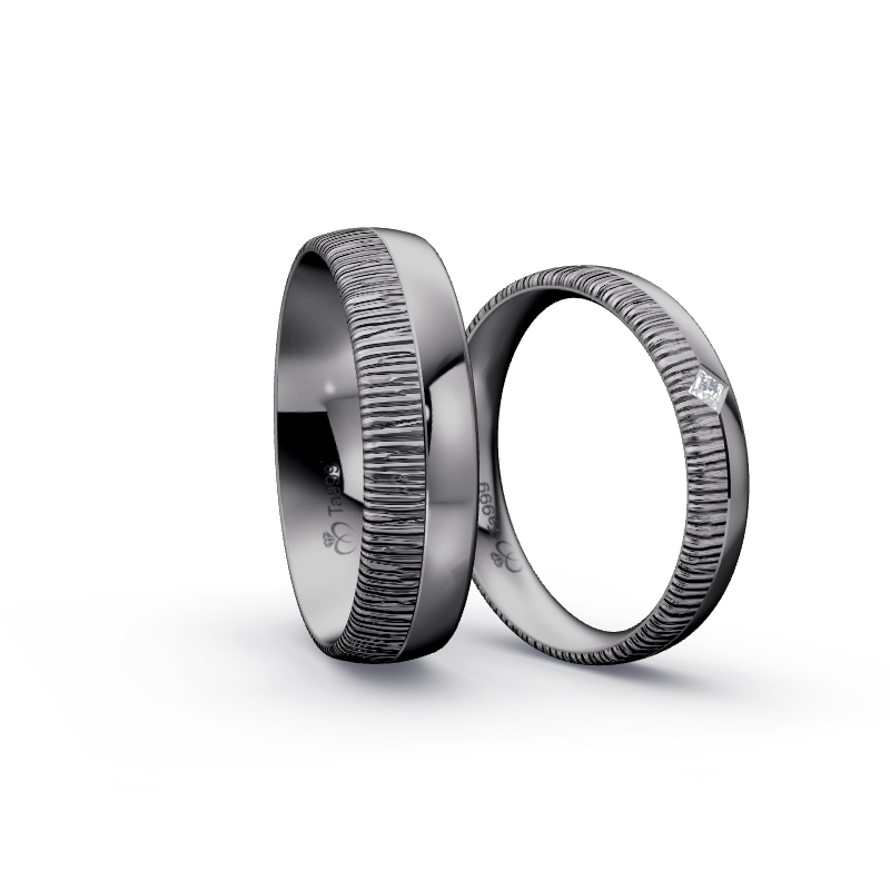Miniaturbild: Trauringe TL9976 - Tantal (Quermatt grob / poliert) | 999er Tantal Ring