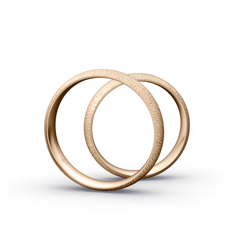 Miniaturbild: Trauringe TL9643 - Roségold (Frost) | Eheringe aus Gold