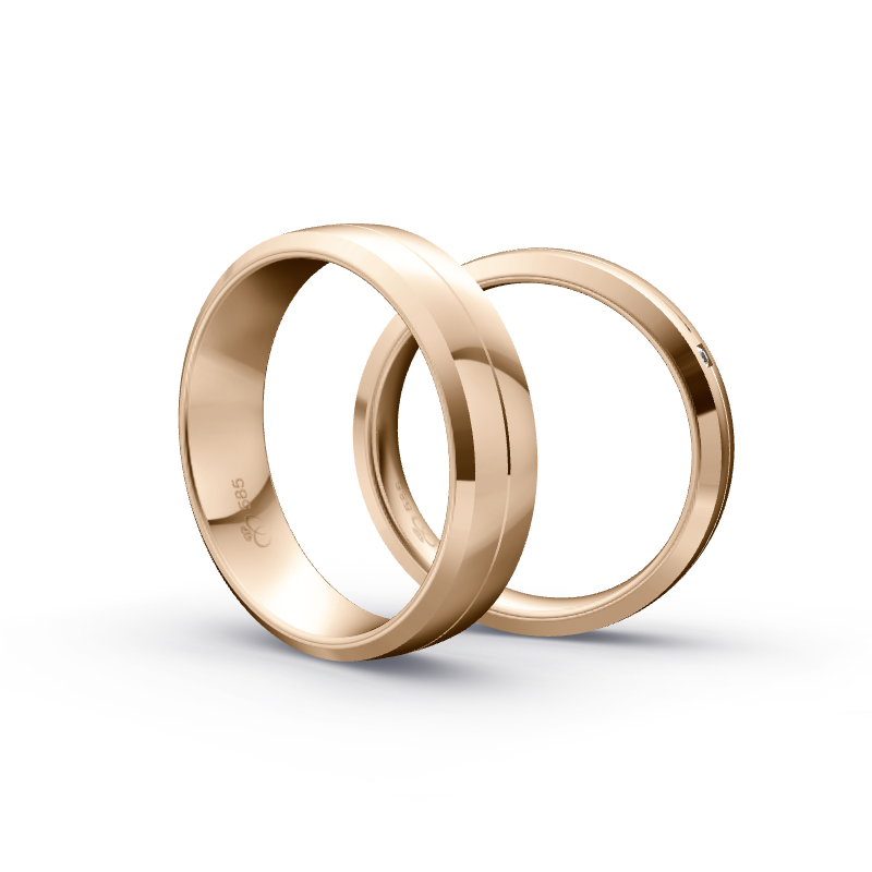 Miniaturbild: Trauringe TL2512 - Roségold (Poliert) | Eheringe aus Gold