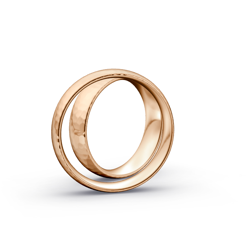 Miniaturbild: Trauringe TL9511 - Rotgold (Hammerschlag poliert) | Eheringe aus Gold
