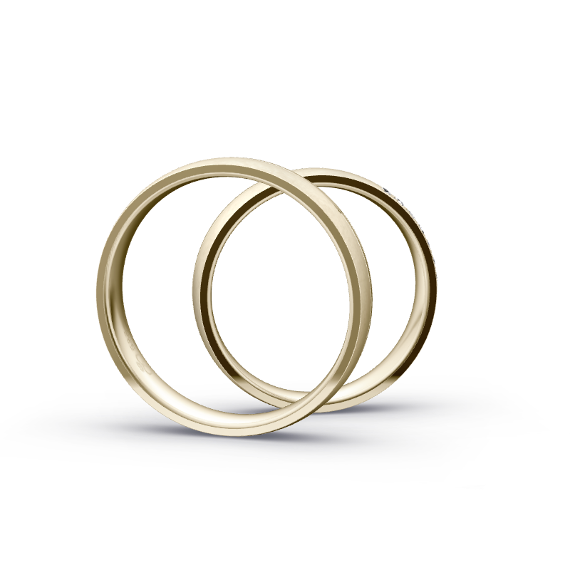 Miniaturbild: Trauringe TL8096 - Chamois (Altweißgold)