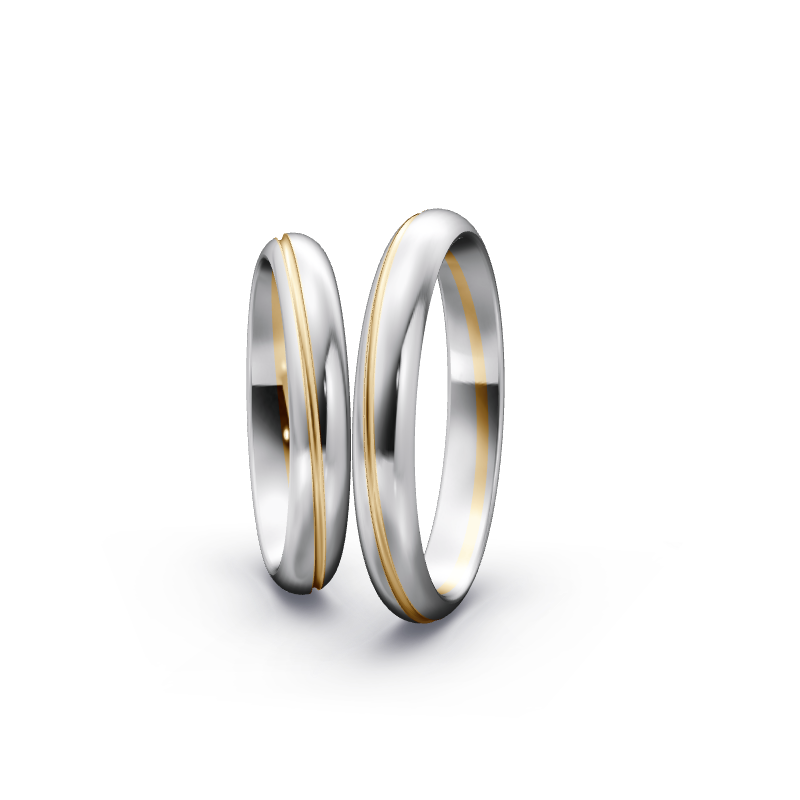 Miniaturbild: Trauringe TL4857 - Gelbgold/Weißgold