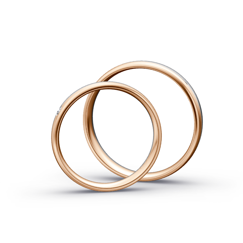Miniaturbild: Trauringe TL9237 - Rotgold/Weißgold