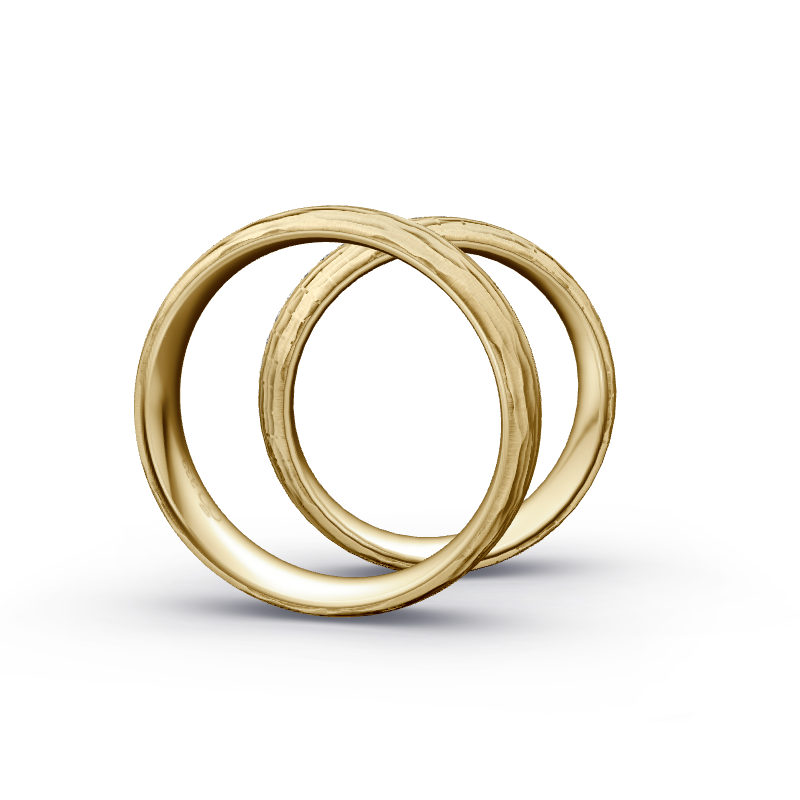 Miniaturbild: Trauringe TL9321 - Gelbgold (Relief längs / poliert) | Eheringe aus Gold