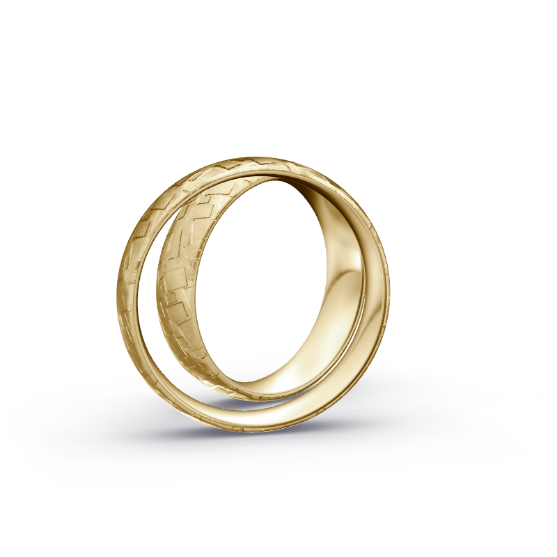 Miniaturbild: Trauringe TL9159 - Gelbgold (Geflecht Fliesmatt) | Eheringe aus Gold